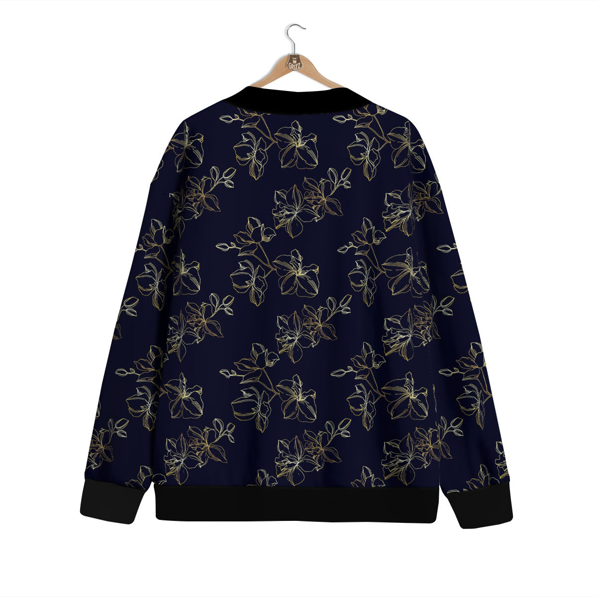 Orchid Golden Print Pattern Cardigan-grizzshop