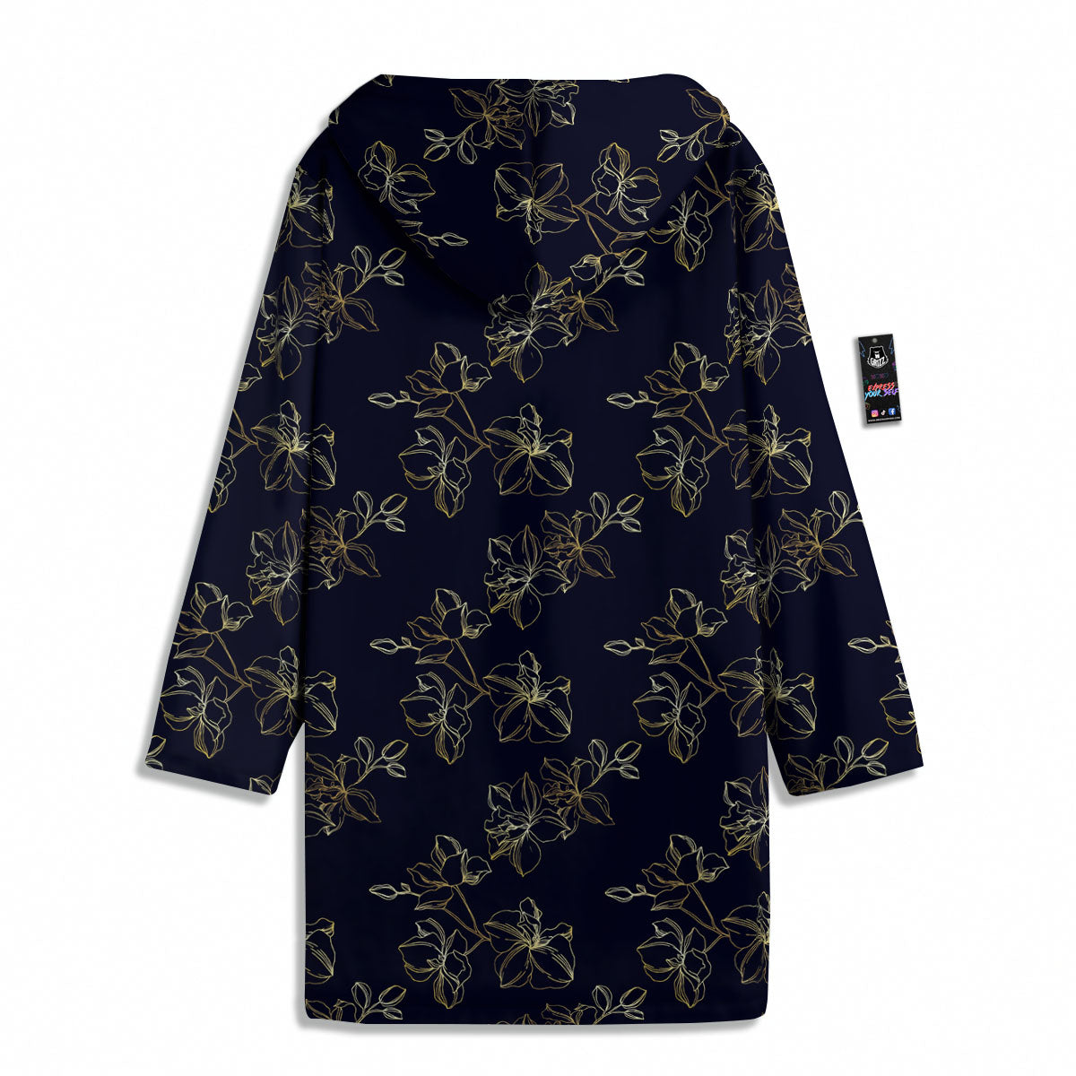 Orchid Golden Print Pattern Men's Windbreaker Jacket-grizzshop