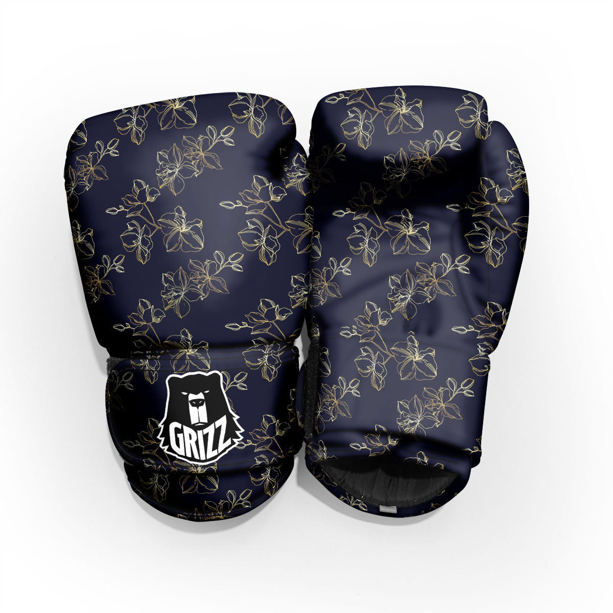 Orchid Golden Print Pattern Pro Boxing Glove