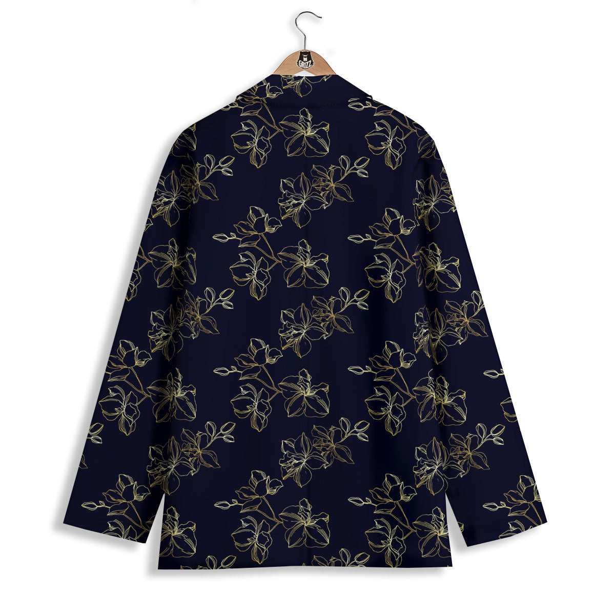 Orchid Golden Print Pattern Women's Blazer-grizzshop