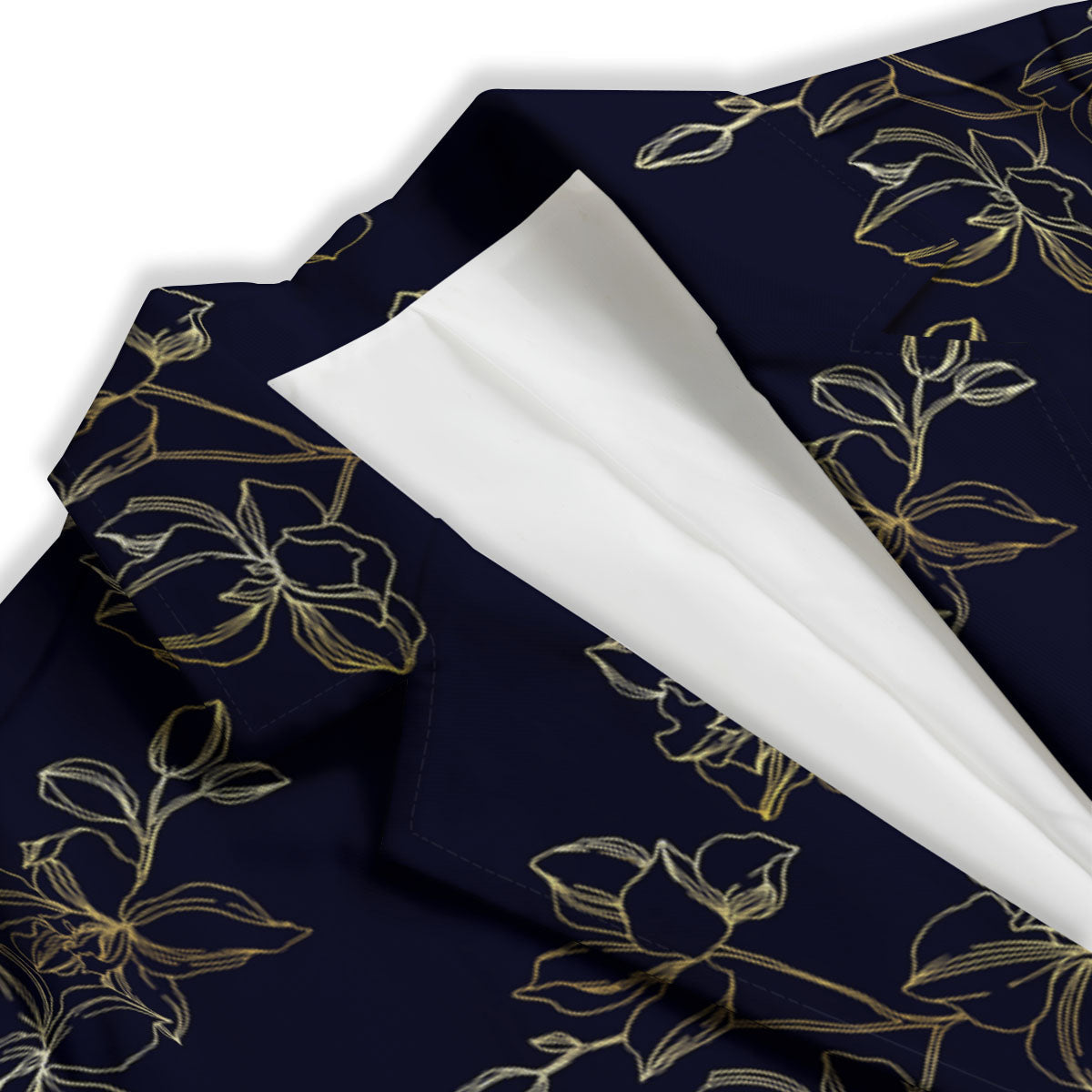 Orchid Golden Print Pattern Women's Blazer-grizzshop
