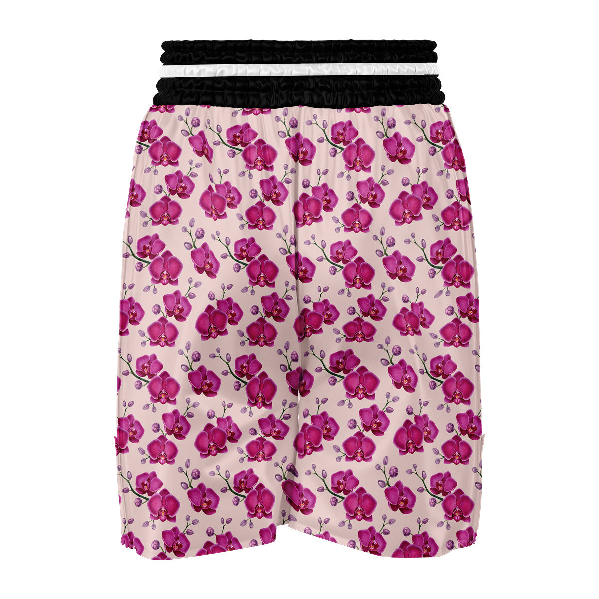 Orchid Purple Print Pattern Boxing Shorts-grizzshop