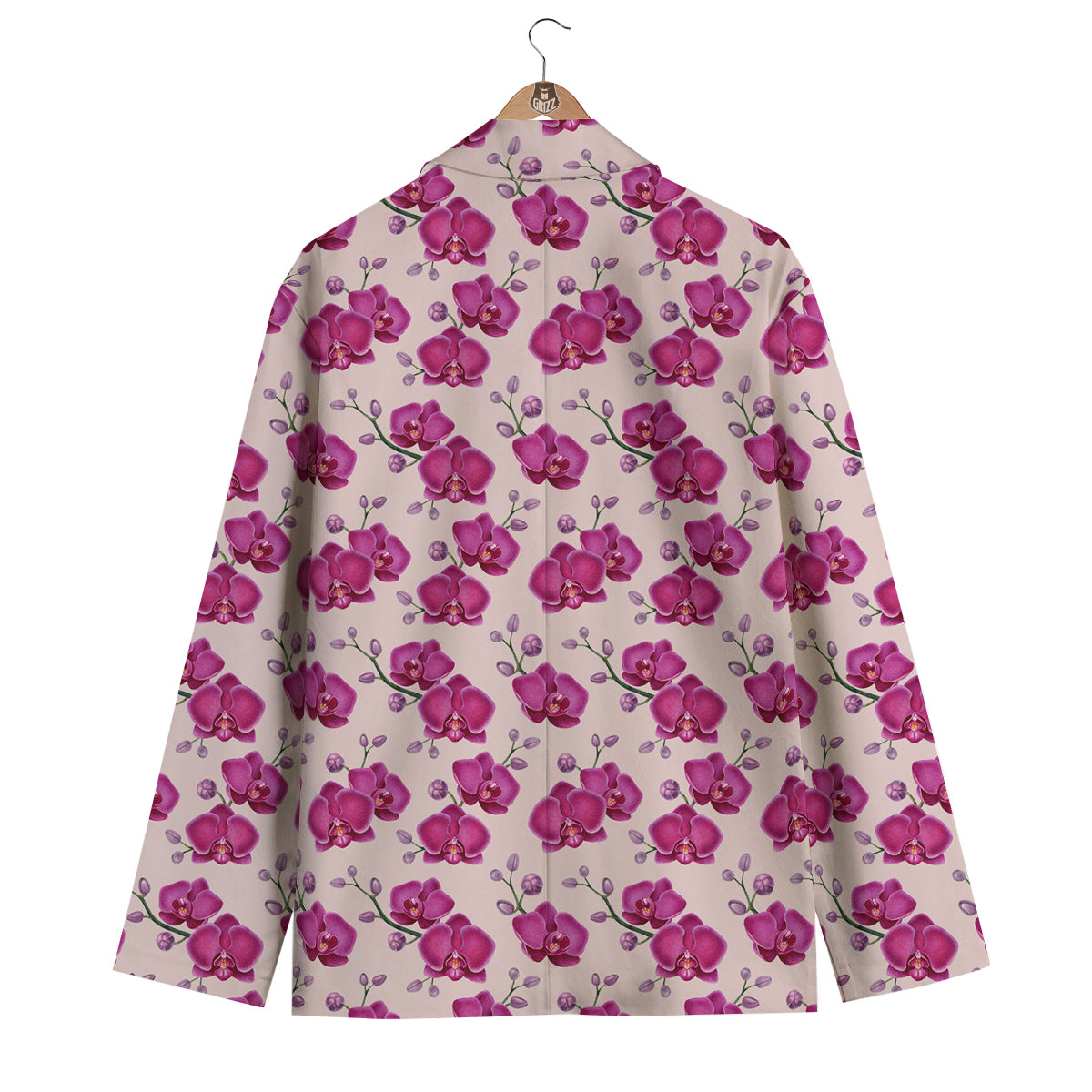 Orchid Purple Print Pattern Men's Blazer-grizzshop