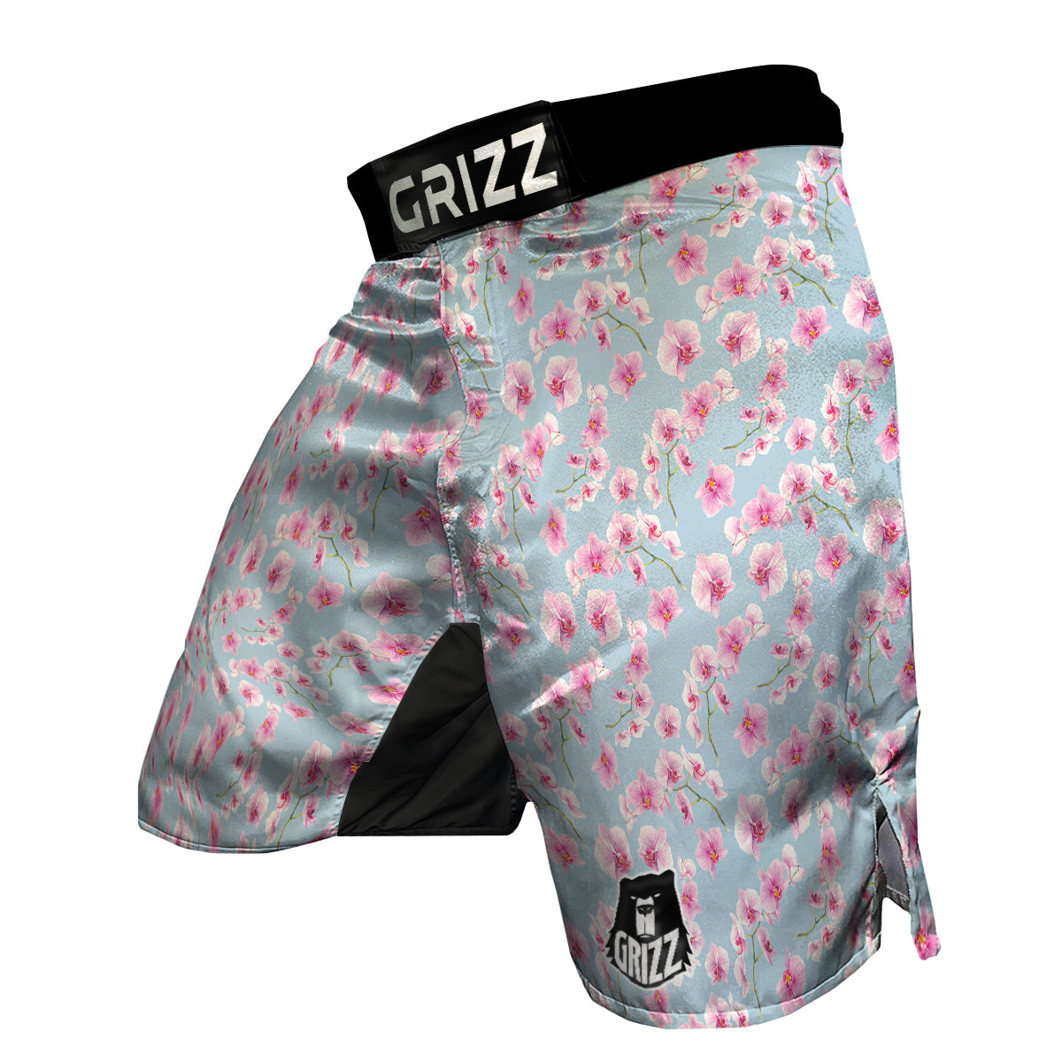 Orchid Watercolor Print Pattern MMA Shorts-grizzshop