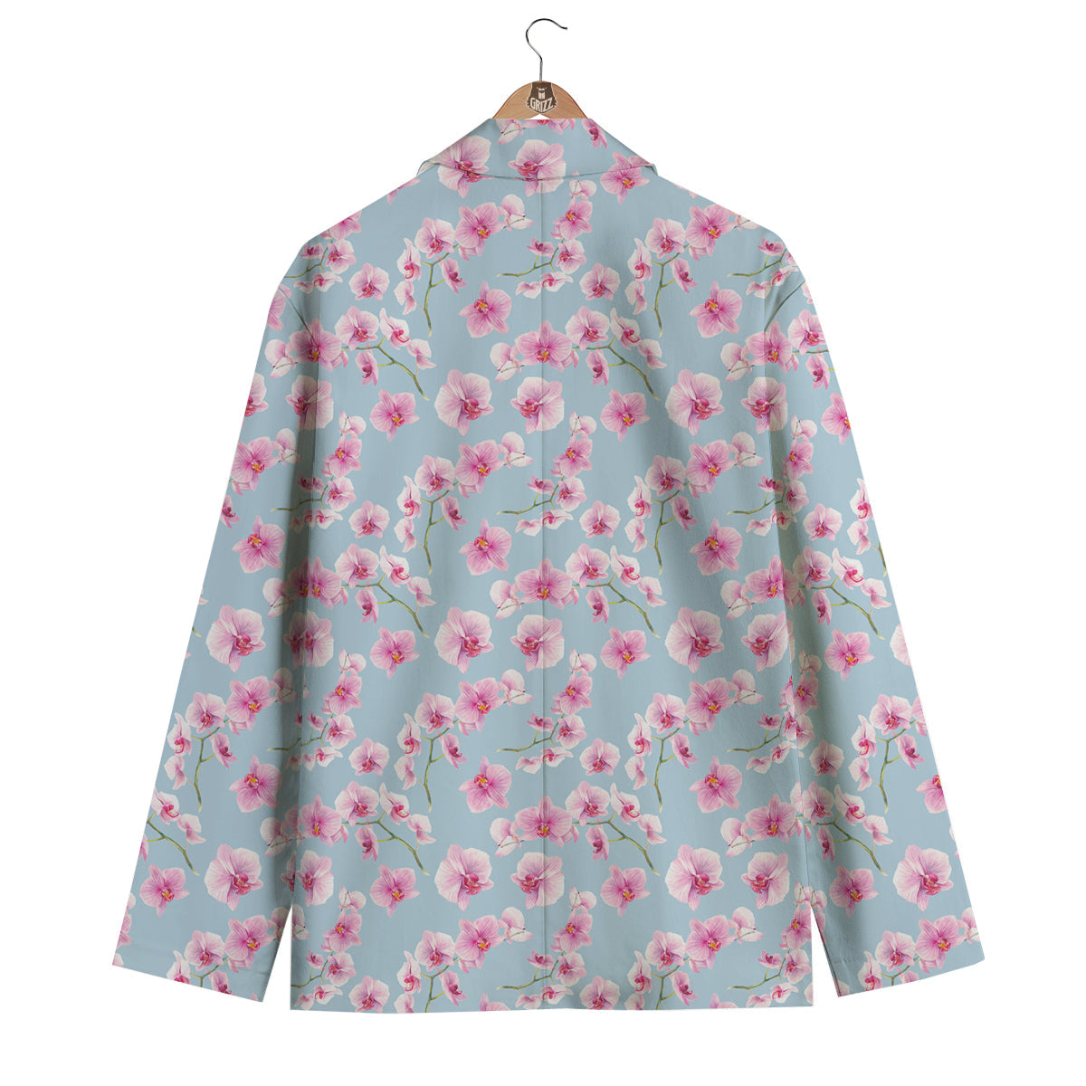 Orchid Watercolor Print Pattern Men's Blazer-grizzshop
