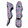 Orchid Watercolor Purple Print Pattern Muay Thai Shin Guards-grizzshop