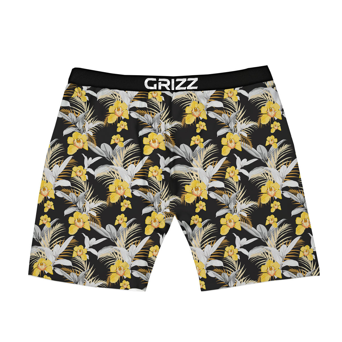 Orchid Yellow Print Pattern Boxer Briefs-grizzshop
