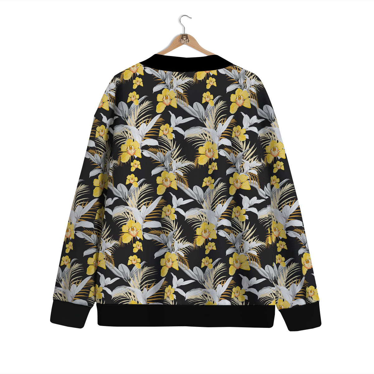 Orchid Yellow Print Pattern Cardigan-grizzshop