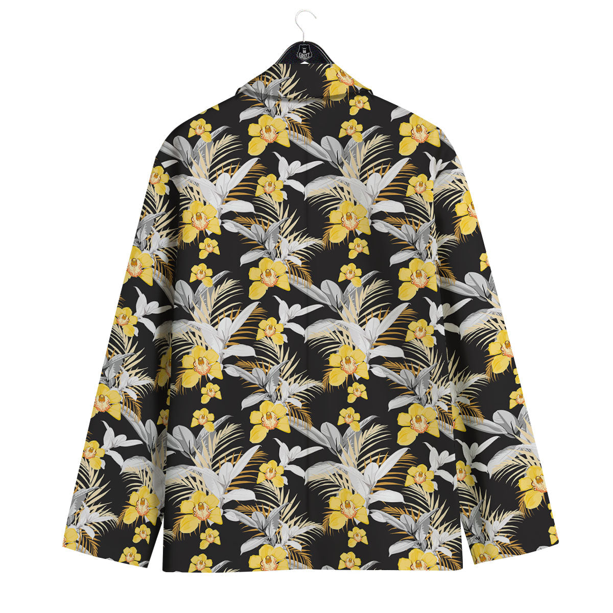 Orchid Yellow Print Pattern Men's Sport Coat-grizzshop
