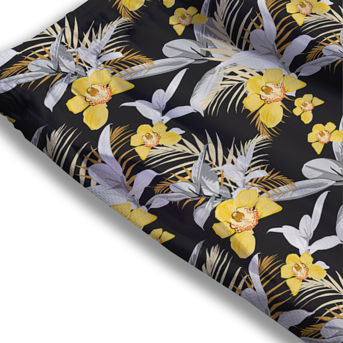 Orchid Yellow Print Pattern Mesh Shorts