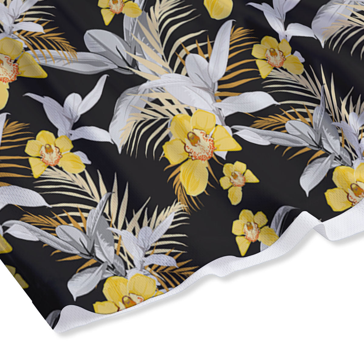Orchid Yellow Print Pattern Mesh Shorts