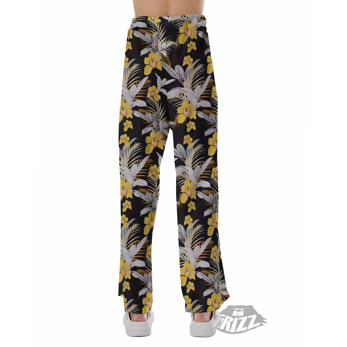 Orchid Yellow Print Pattern Pajama Pants-grizzshop