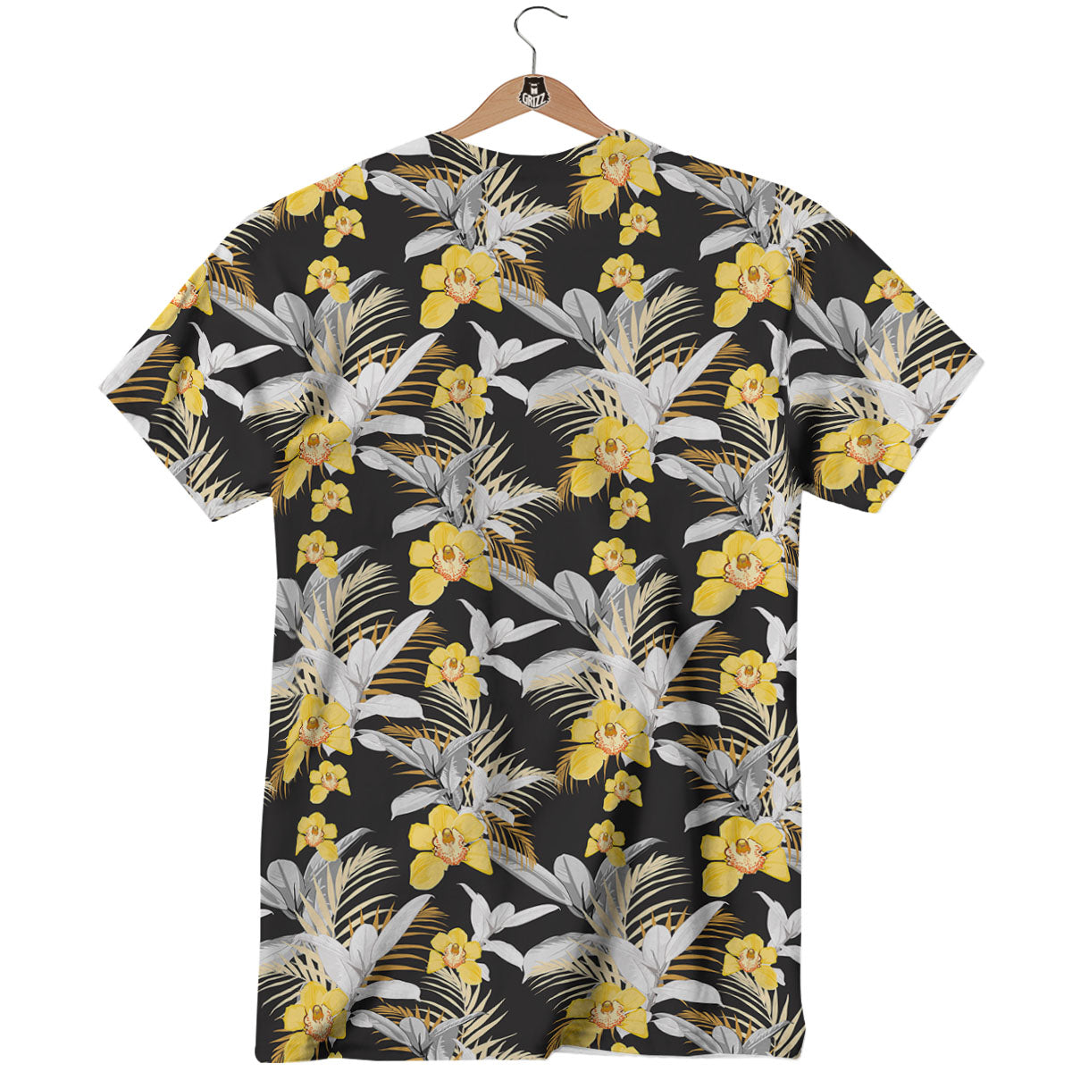 Orchid Yellow Print Pattern T-Shirt-grizzshop