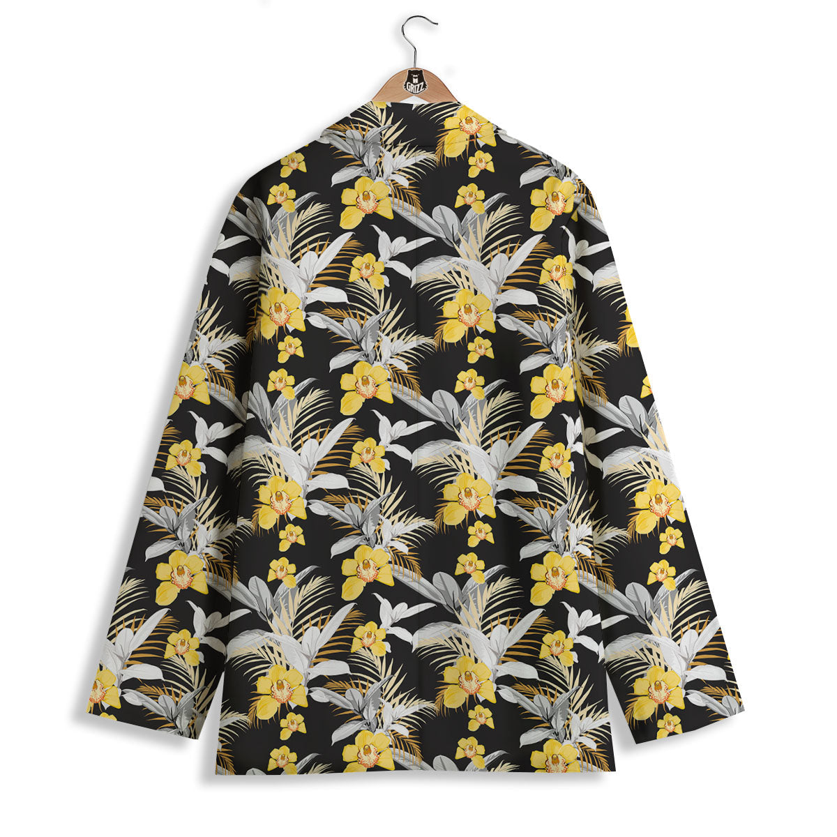 Orchid Yellow Print Pattern Women's Blazer-grizzshop