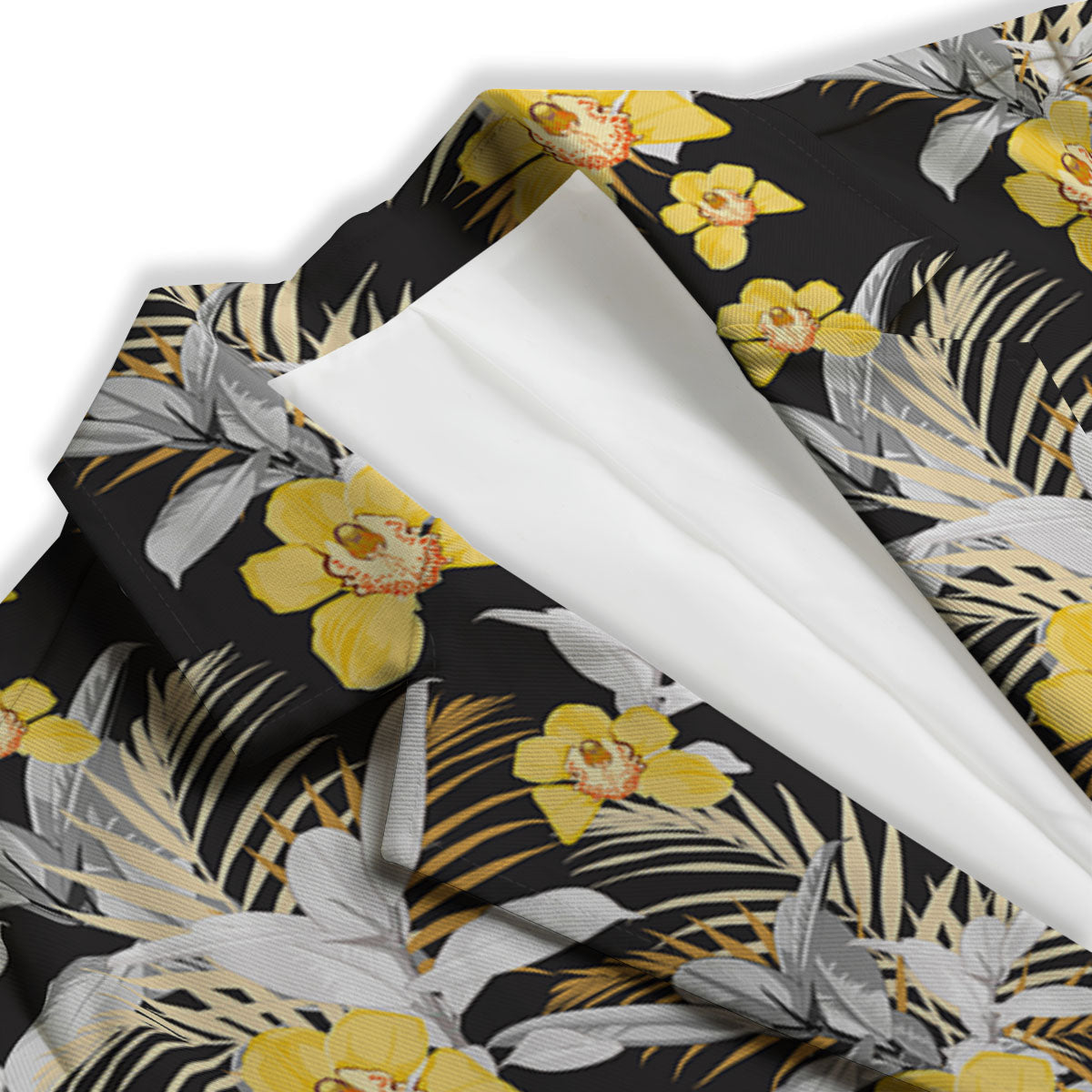 Orchid Yellow Print Pattern Women's Blazer-grizzshop
