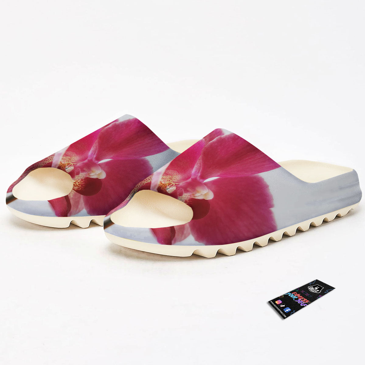 Orchid Flower Pink Print Sandals-grizzshop