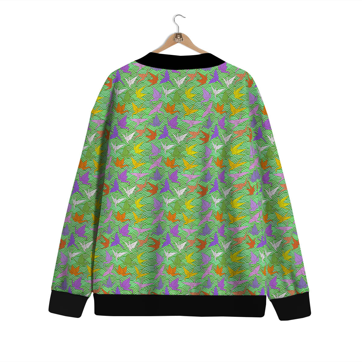 Origami Bird Colorful Print Pattern Cardigan-grizzshop