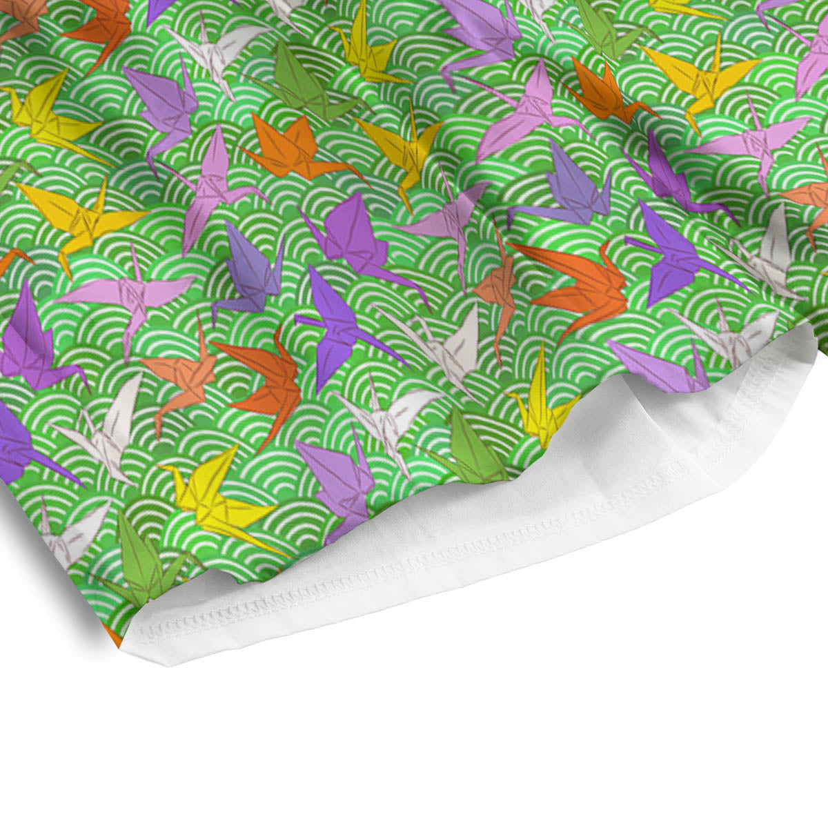 Origami Bird Colorful Print Pattern Men's Athletic Shorts