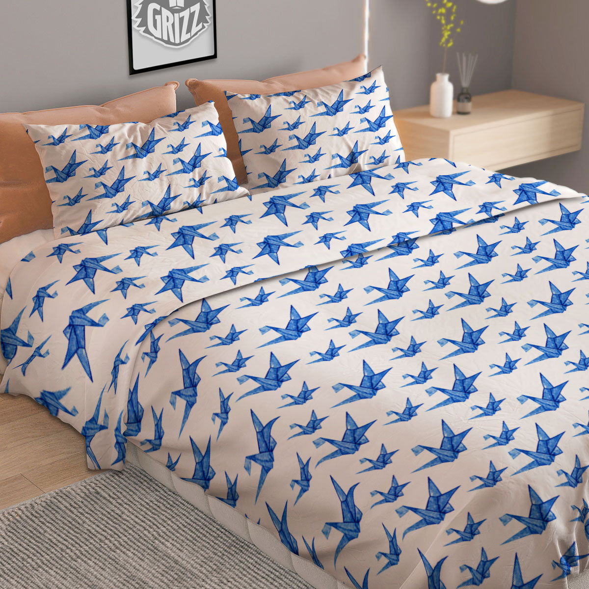 Moon Phase Galaxy Print Duvet Cover Bedding Set
