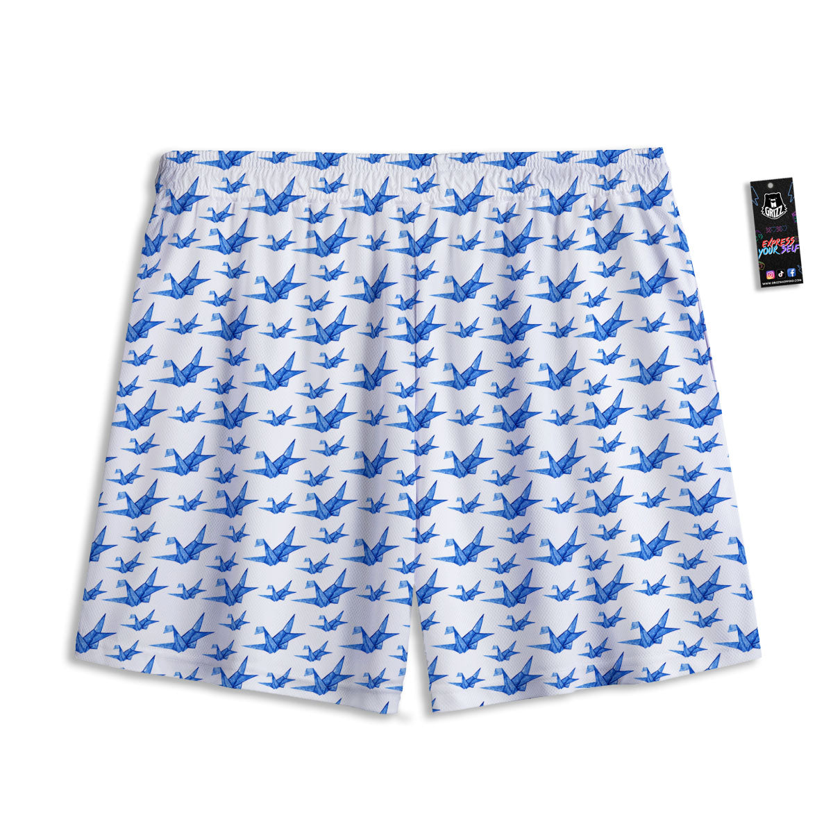 Moon Phase Galaxy Print Mesh Shorts
