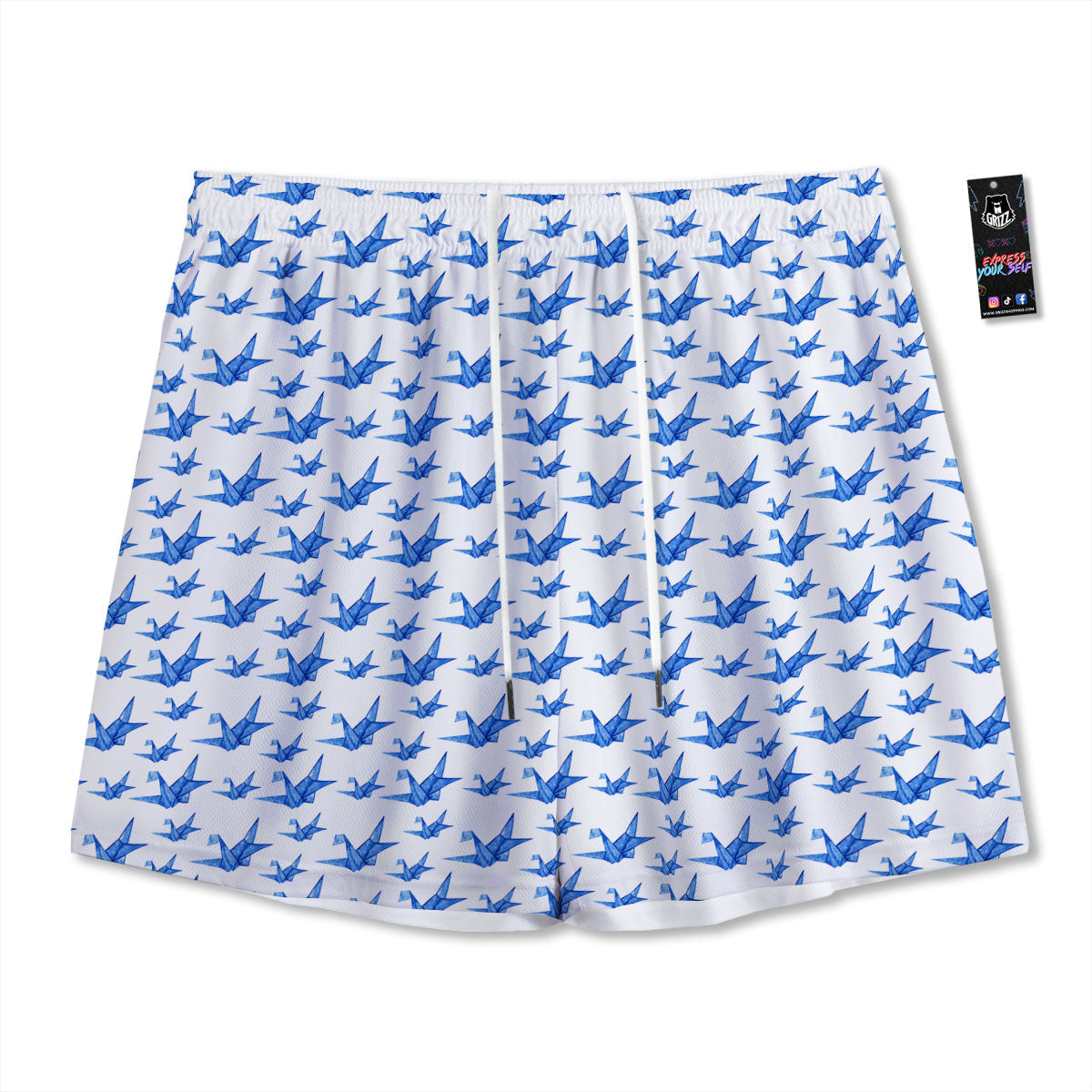 Moon Phase Galaxy Print Mesh Shorts