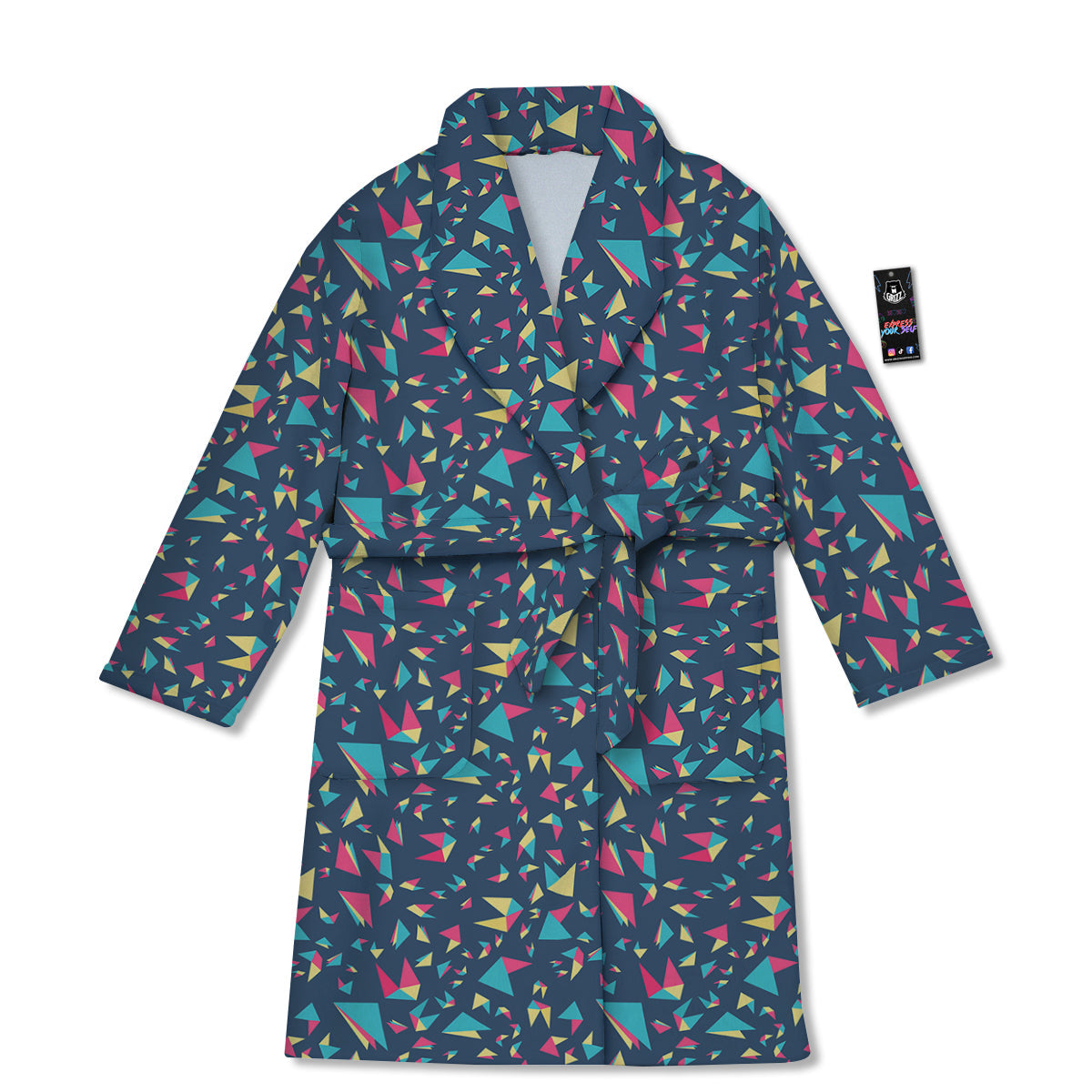 Origami Crane Colorful Print Pattern Bathrobe-grizzshop