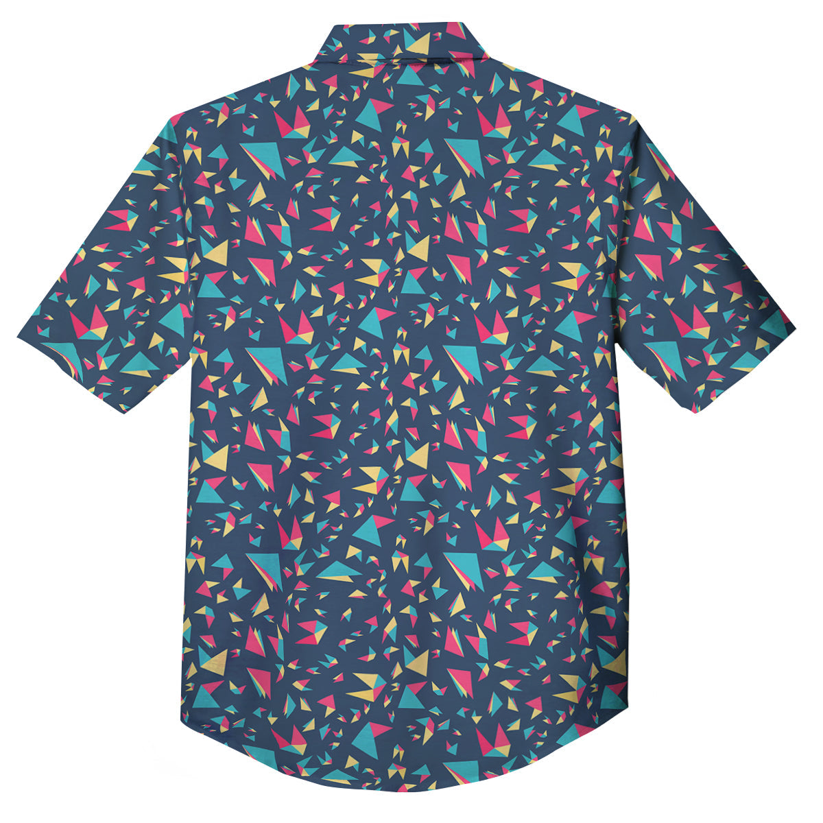 Origami Crane Colorful Print Pattern Button Up Shirt-grizzshop