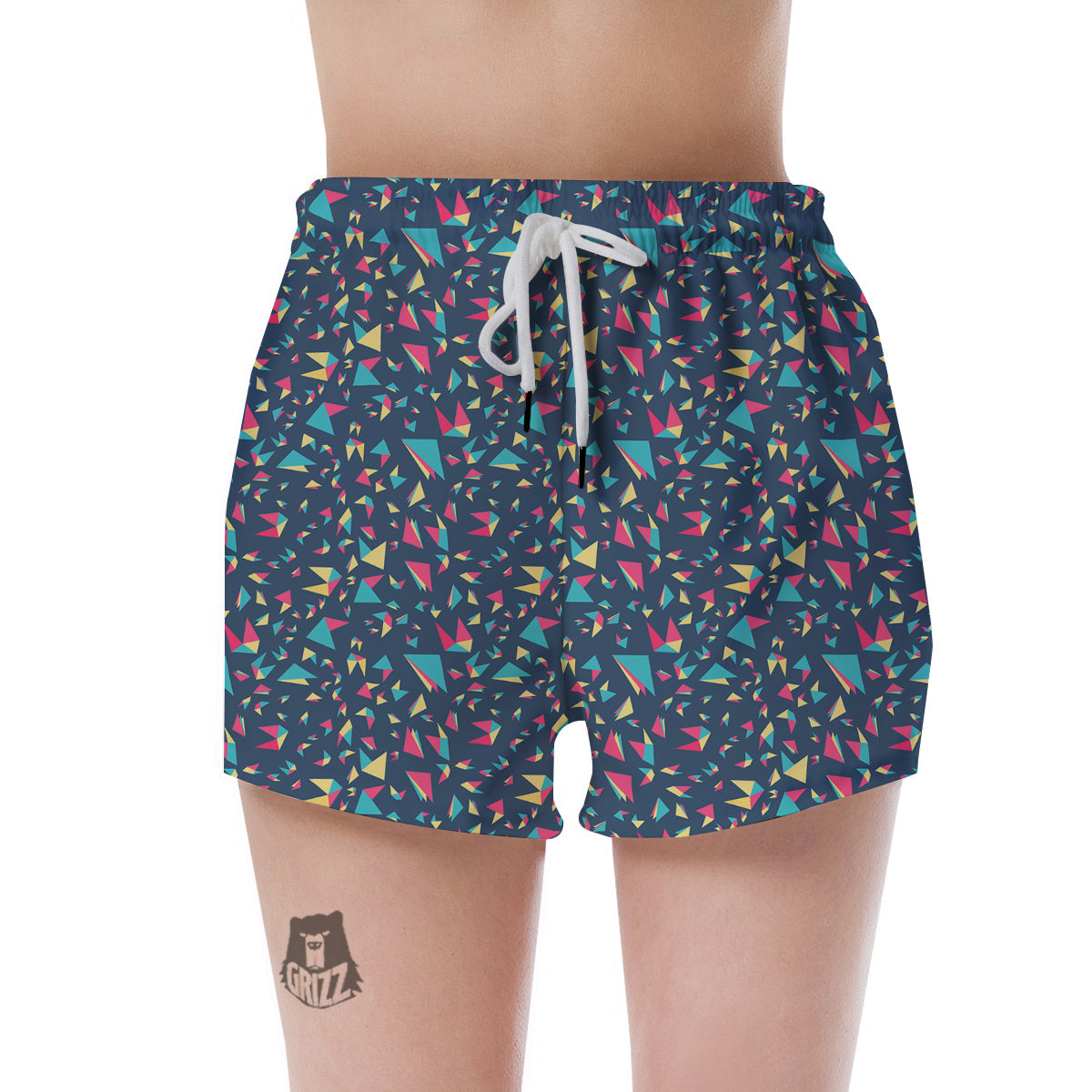 Origami Crane Colorful Print Pattern Women's Shorts-grizzshop