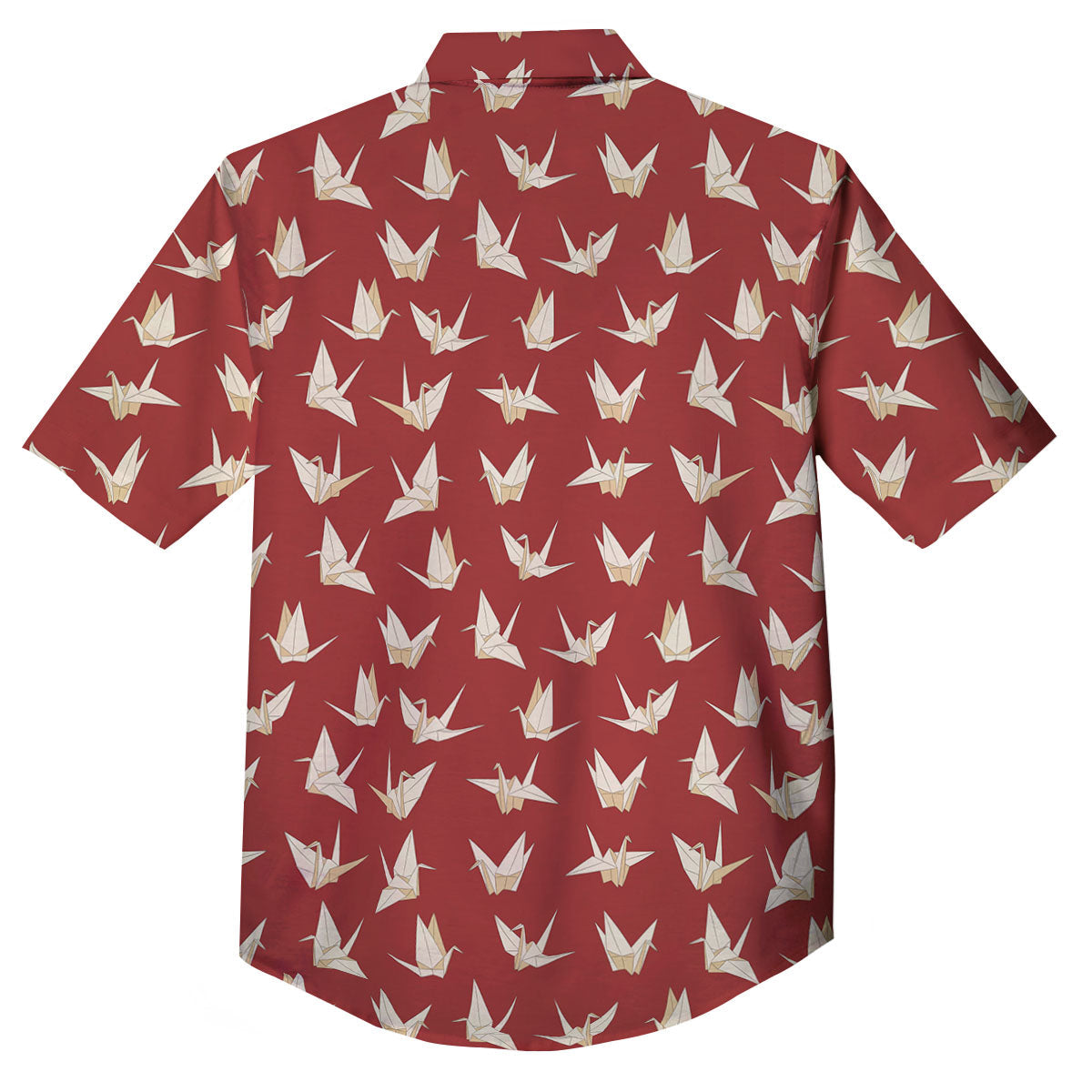 Origami Crane Japanese Print Pattern Button Up Shirt-grizzshop