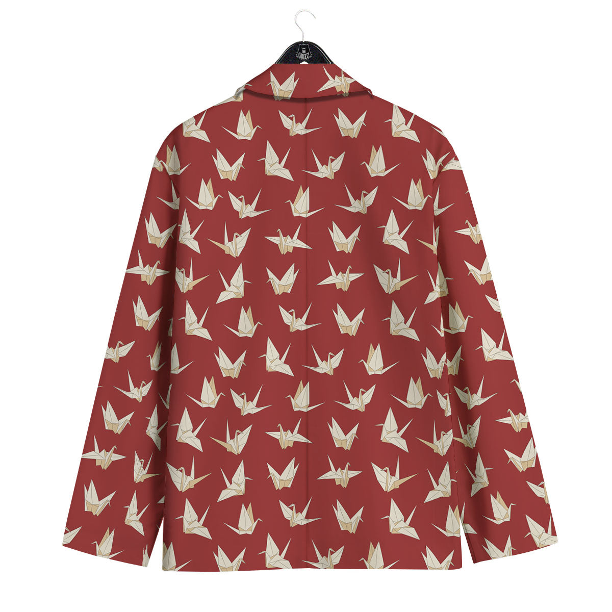 Origami Crane Japanese Print Pattern Men's Sport Coat-grizzshop