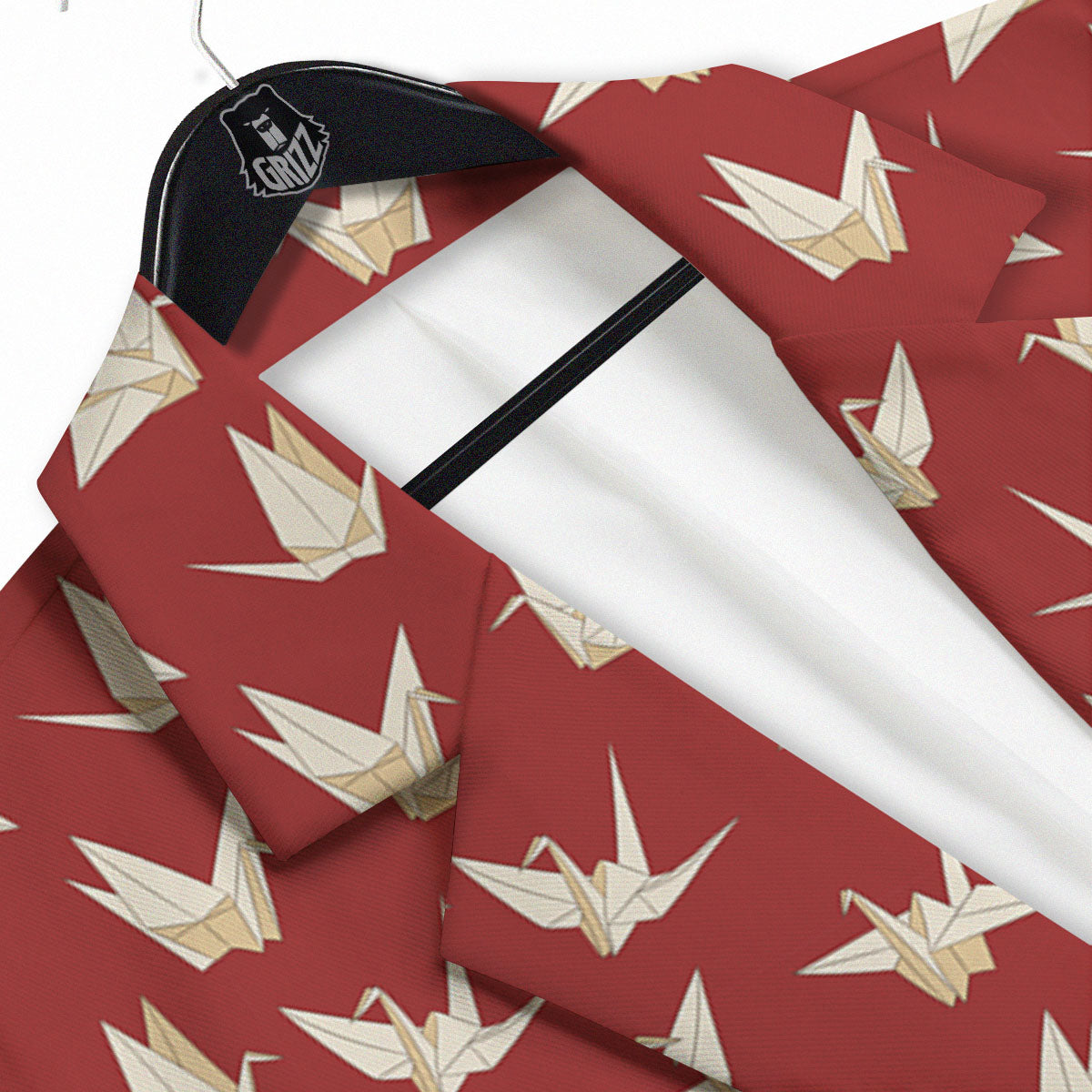 Origami Crane Japanese Print Pattern Men's Sport Coat-grizzshop