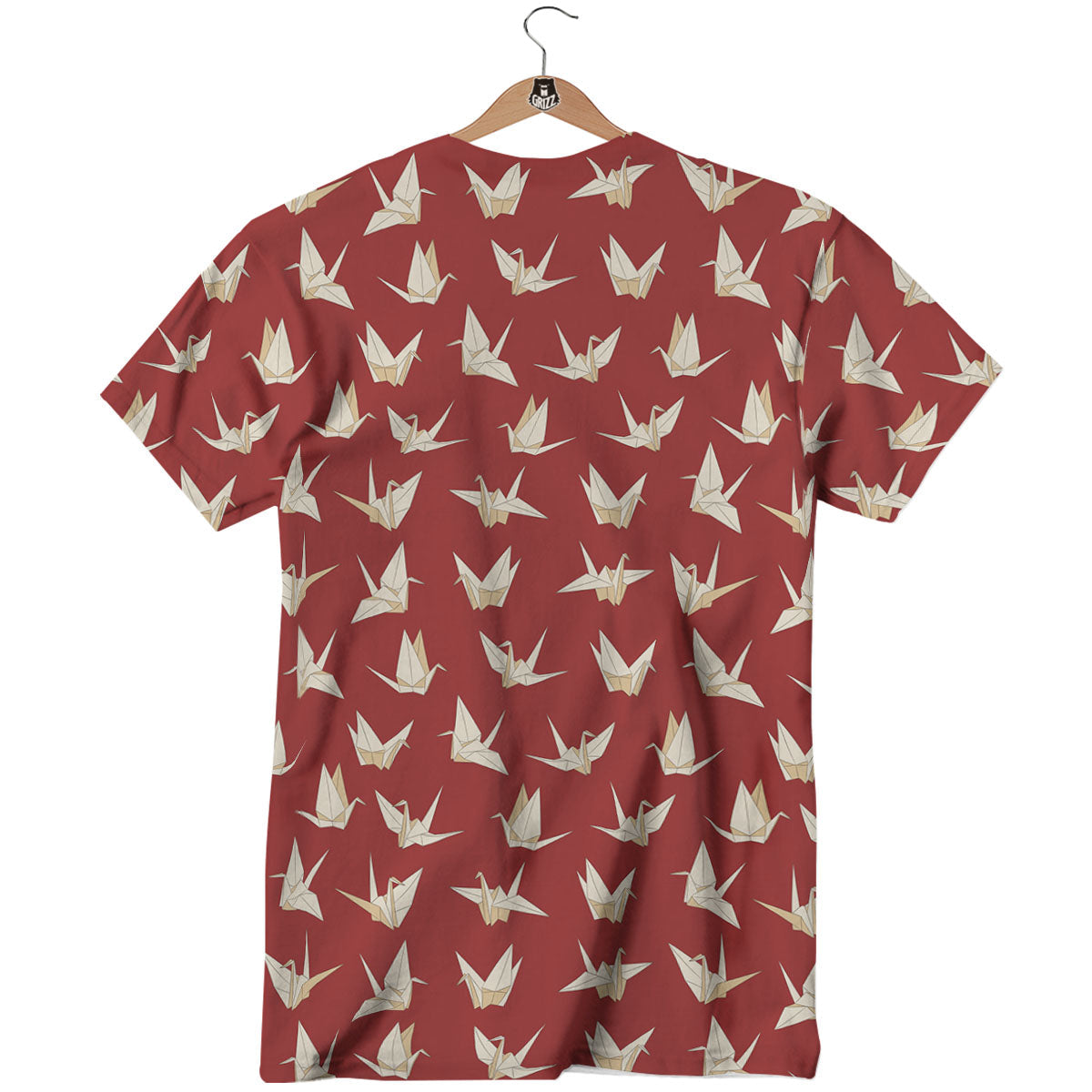 Origami Crane Japanese Print Pattern T-Shirt-grizzshop