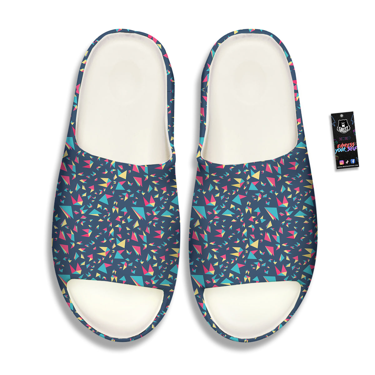 Origami Crane Colorful Print Pattern Sandals-grizzshop