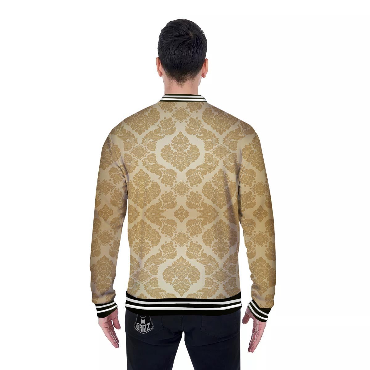 Ornament Thai Print Pattern Baseball Jacket-grizzshop