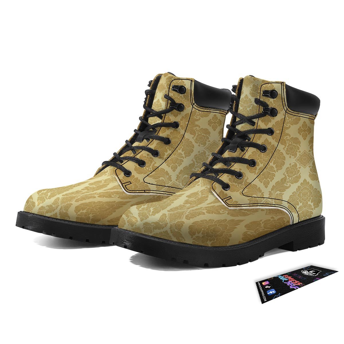 Ornament Thai Print Pattern Boots-grizzshop