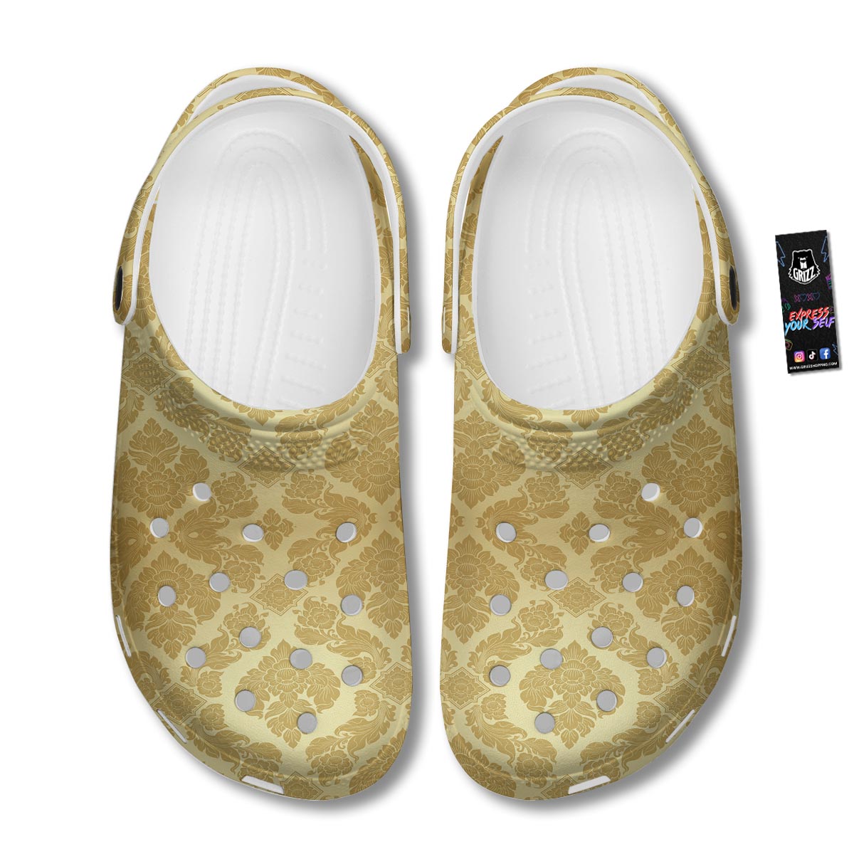 Ornament Thai Print Pattern Clog-grizzshop