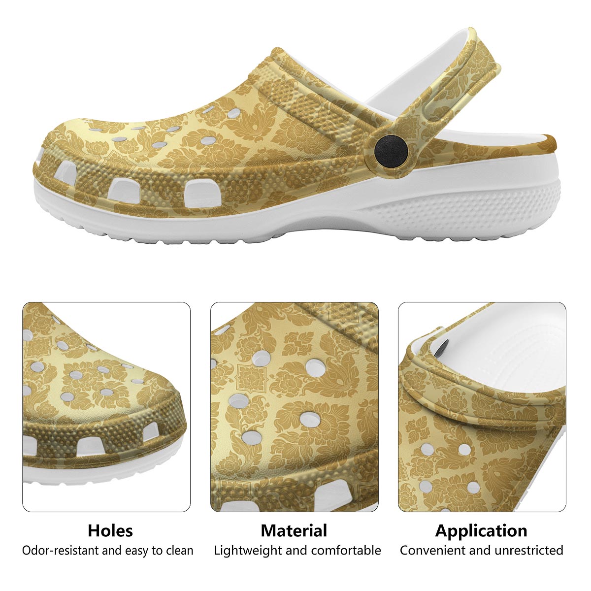 Ornament Thai Print Pattern Clog-grizzshop