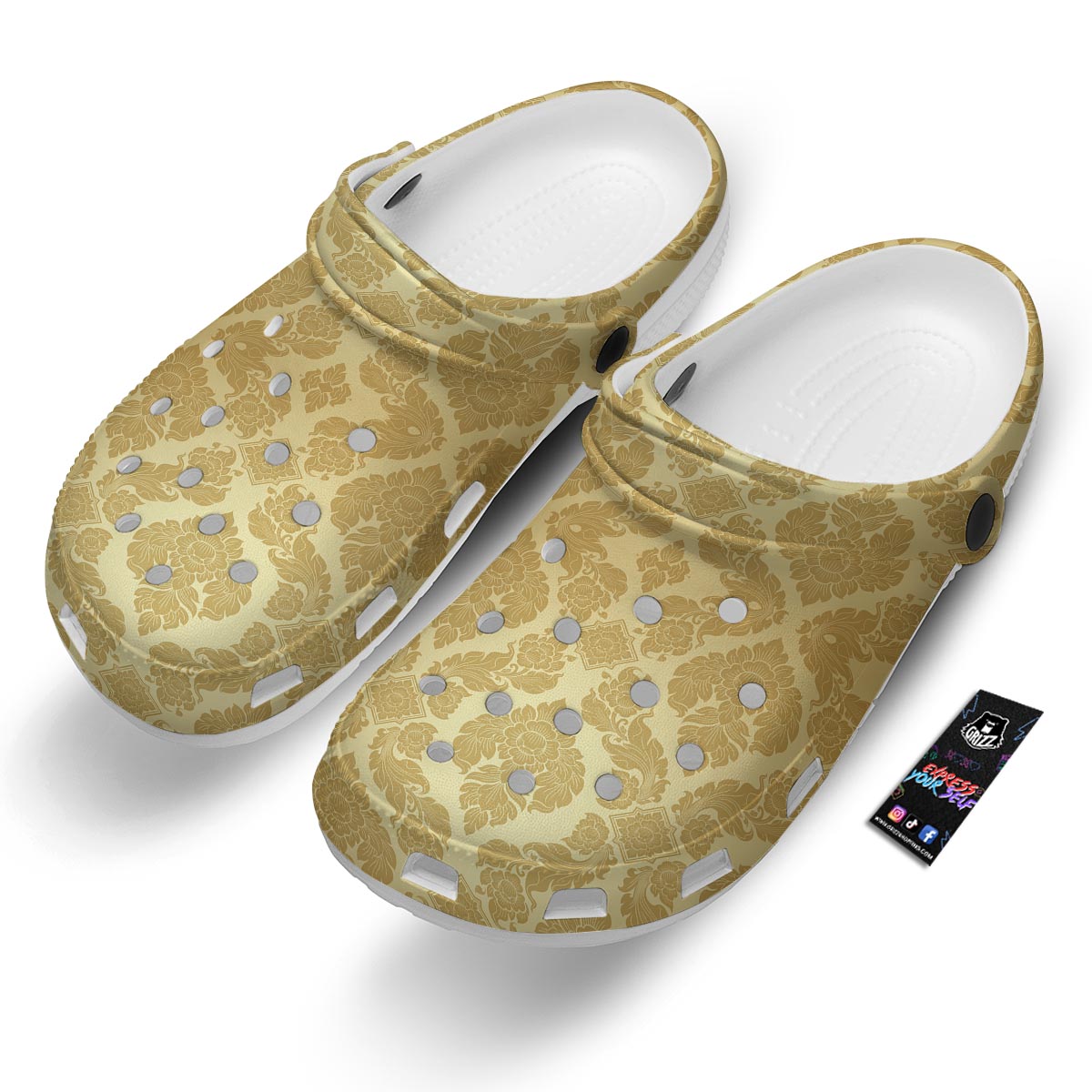 Ornament Thai Print Pattern Clog-grizzshop
