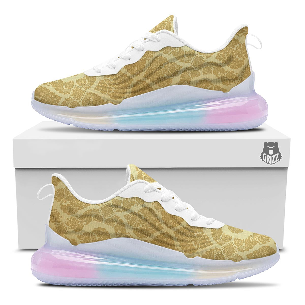 Ornament Thai Print Pattern Running Sneakers-grizzshop