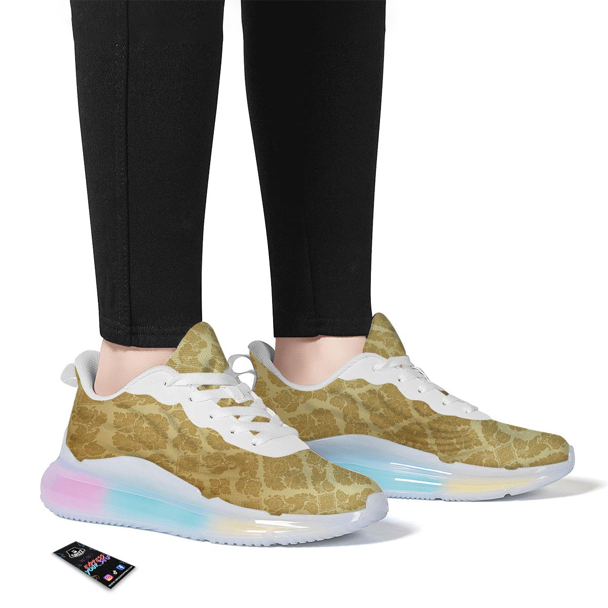 Ornament Thai Print Pattern Running Sneakers-grizzshop