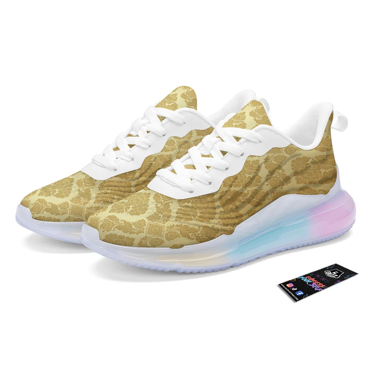 Ornament Thai Print Pattern Running Sneakers-grizzshop