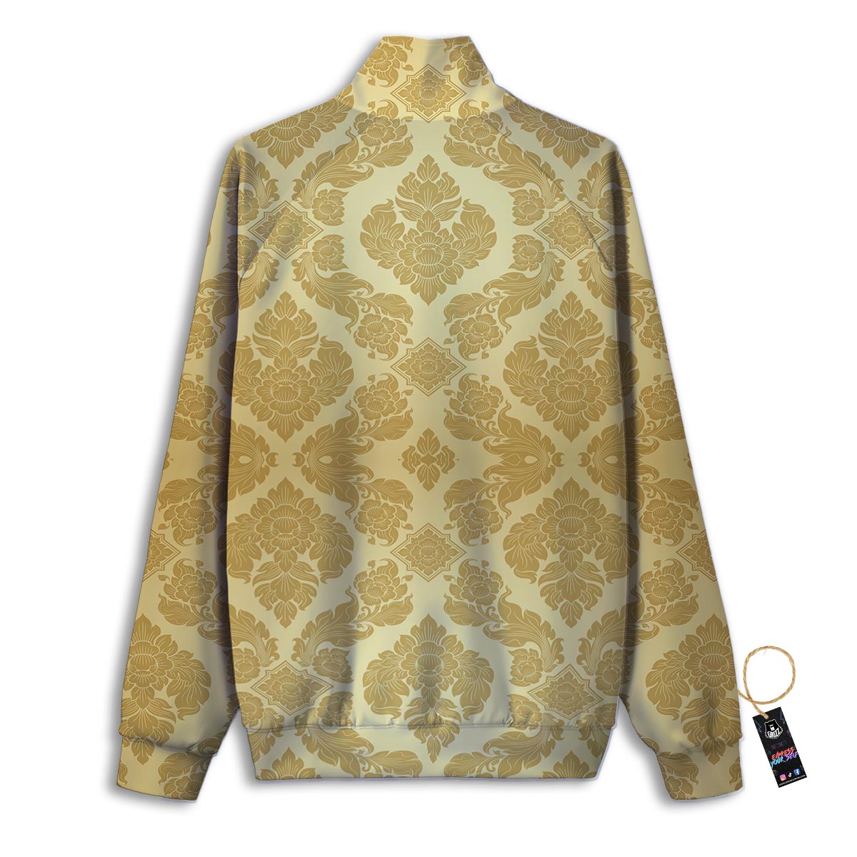 Ornament Thai Print Pattern Track Jacket-grizzshop
