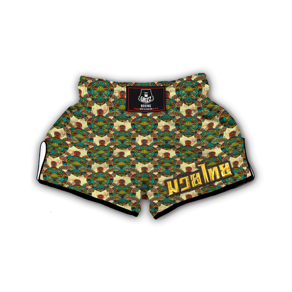 Ornament Turtle Muay Thai Boxing Shorts-grizzshop