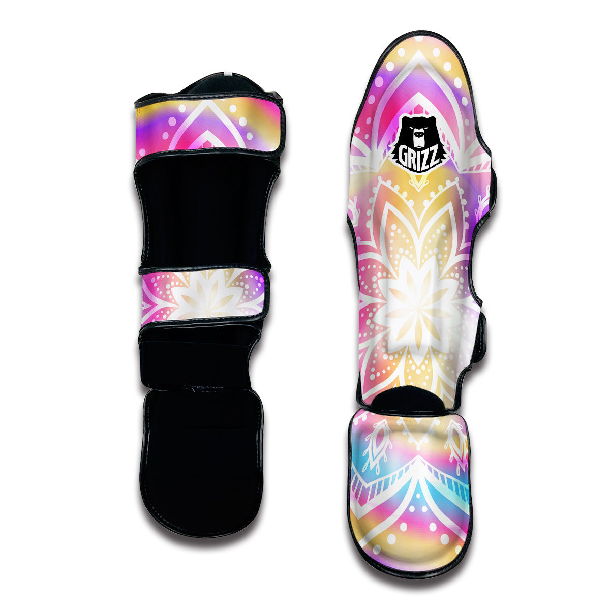 Ornamental Hippie Muay Thai Shin Guards-grizzshop