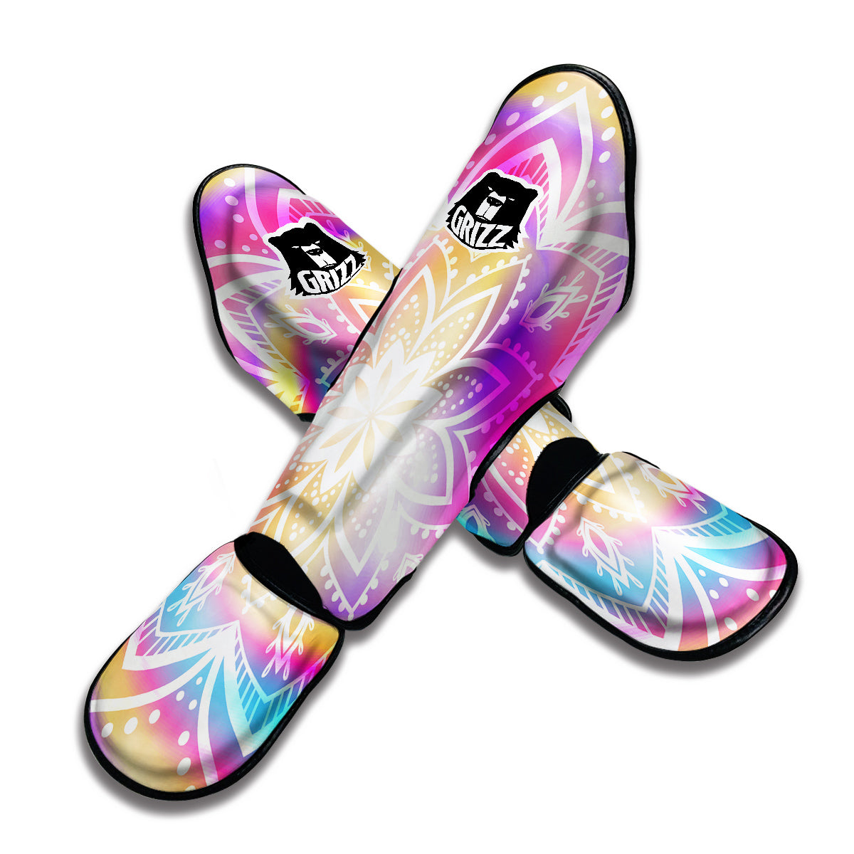 Ornamental Hippie Muay Thai Shin Guards-grizzshop