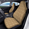 Orthodox Black And Beige Print Pattern Car Seat Covers-grizzshop