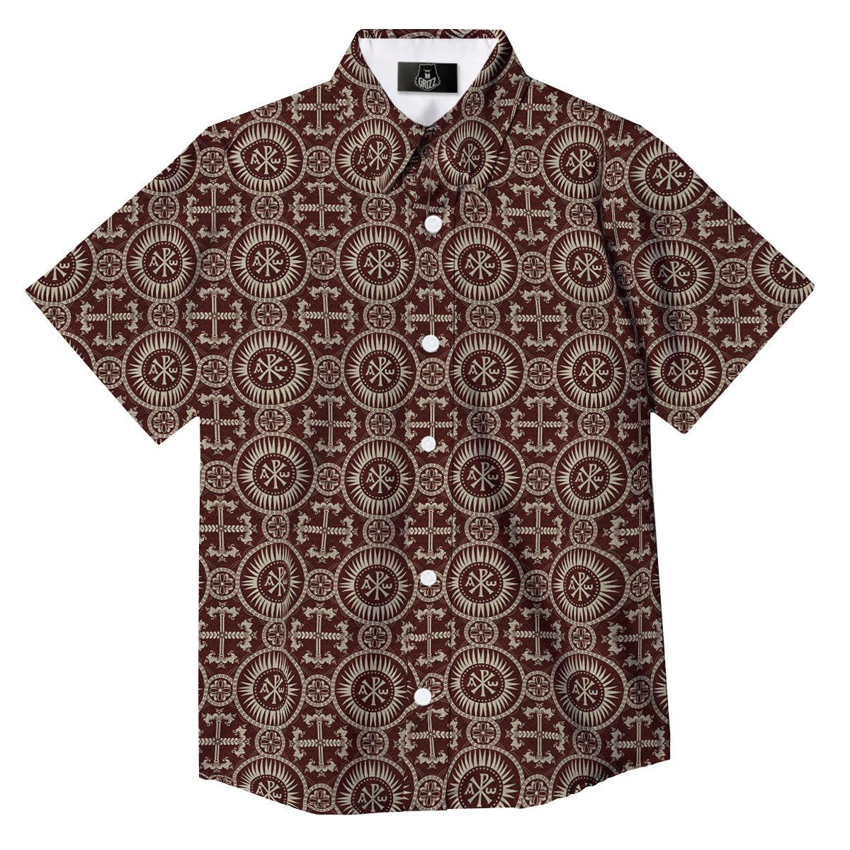 Orthodox Classic Print Pattern Button Up Shirt-grizzshop