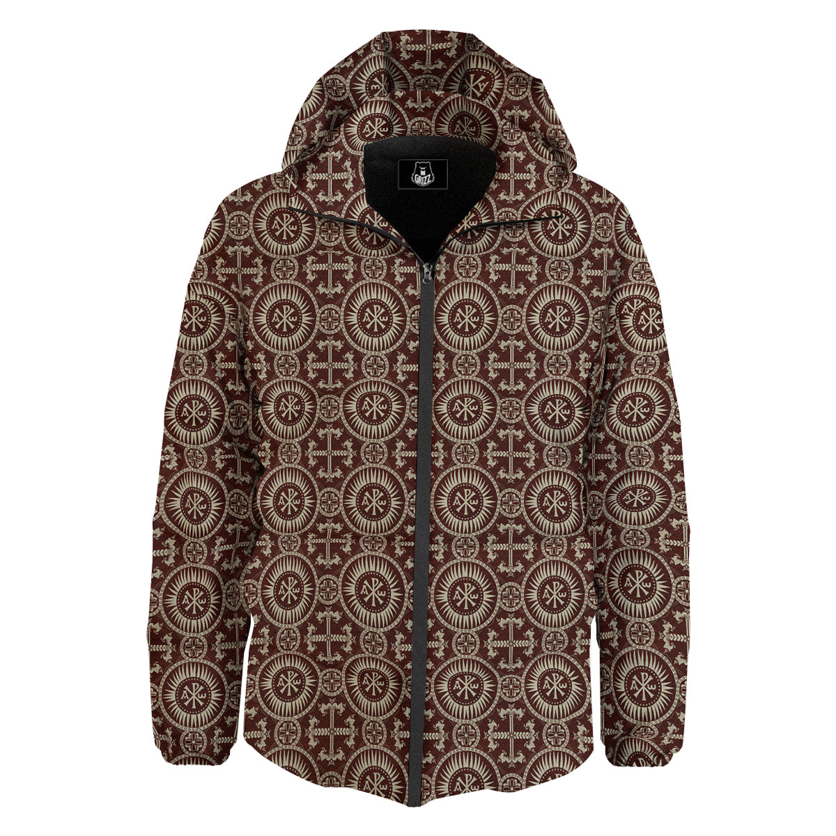 Orthodox Classic Print Pattern Down Jacket-grizzshop
