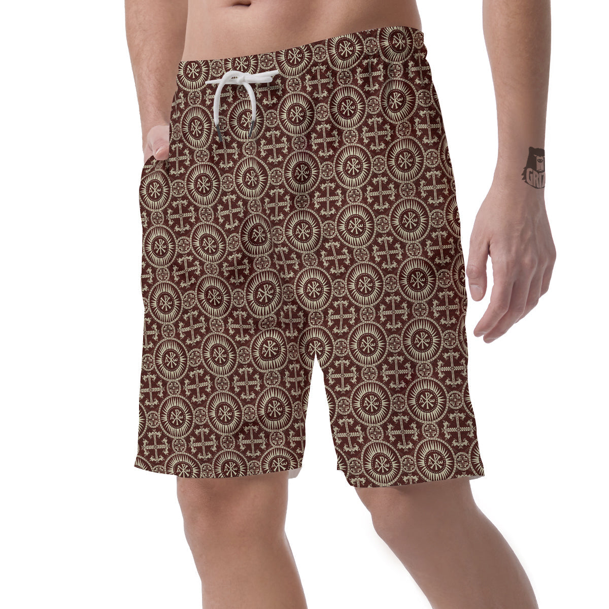 Orthodox Classic Print Pattern Men's Shorts-grizzshop