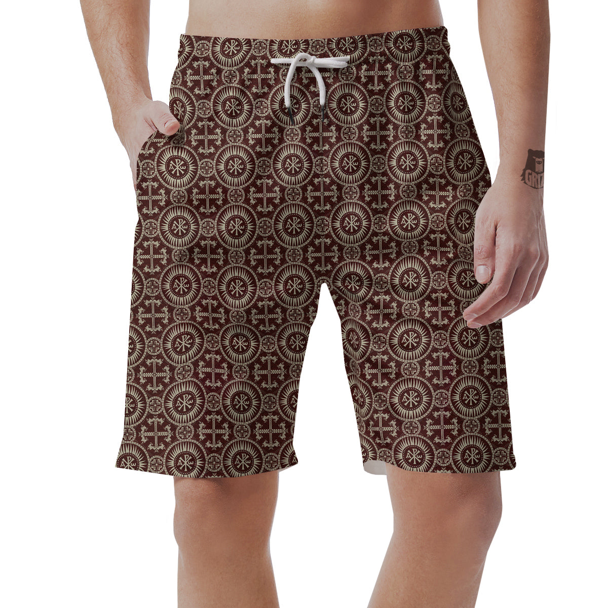 Orthodox Classic Print Pattern Men's Shorts-grizzshop